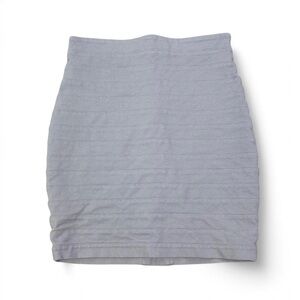 Vintage Retro Early 2000s/2010s Grey Bandage Bodycon Mini Skirt Size 0